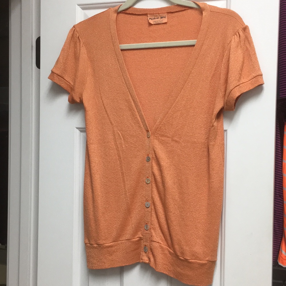 Michael Stars Orange Cardigan